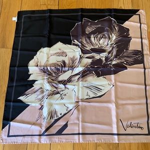 Valentino floral silk scarf
